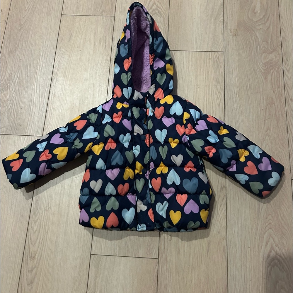 Carter's Multicolor Heart Puffer Jacket